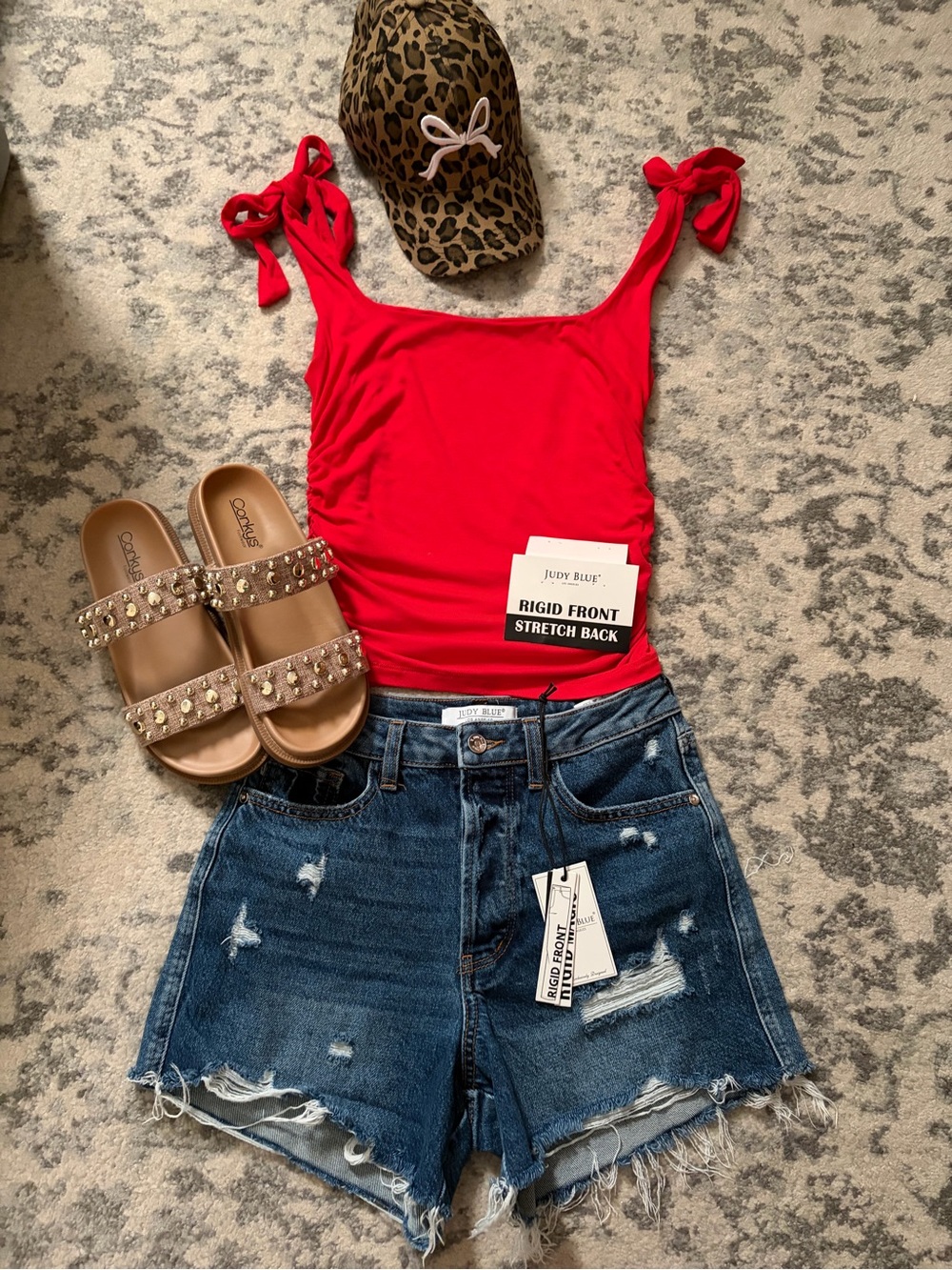 Distressed Jean shorts
